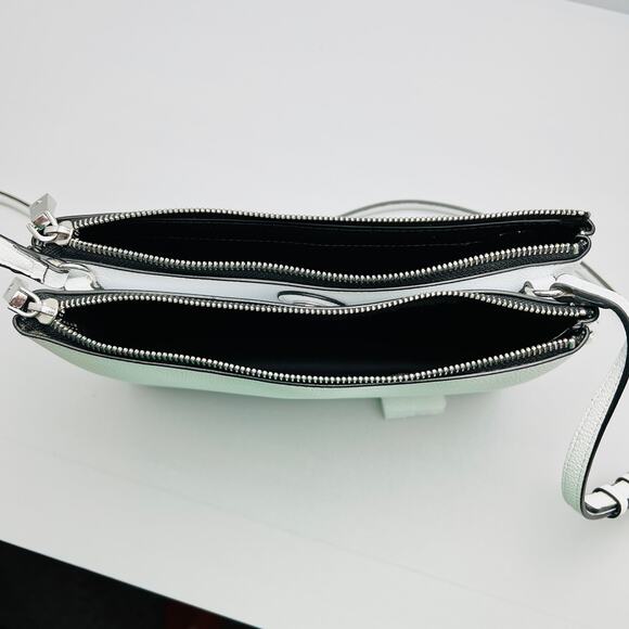 Guess Naya Leather White Multi-Pocket Single Adjustable Strap Handbag Purse - Picture 3 of 10